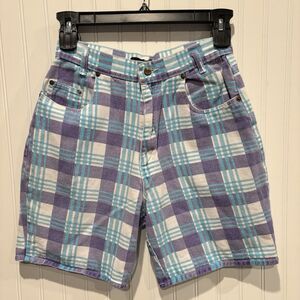 Pasta Vintage 90s Plaid Cotton Shorts Junior Women’s Size 11 Retro Y2K